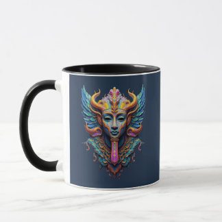 Mystische geflügelte Gottheit Tasse