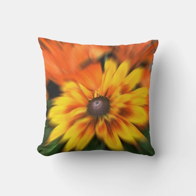 Mystische Gelbe Blume Kissen (Vorderseite)