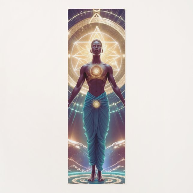 Mystische Geometrie - Strahlung des Souls Yogamatte (Vorderseite)