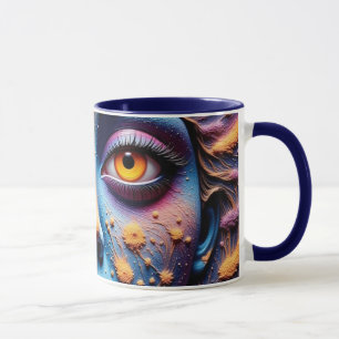 Mystische Gesichtskunst-Dosenkühler Tasse