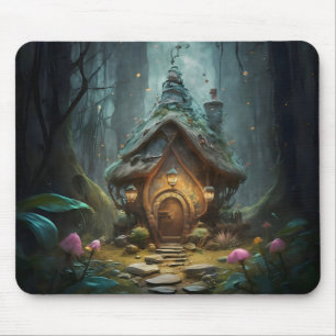 "Mystische Gnomhütte: Whimsical Pilzparadies Mousepad