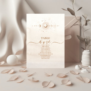 Mystische Goldene Himmelssterne Hochzeit Tischnummer