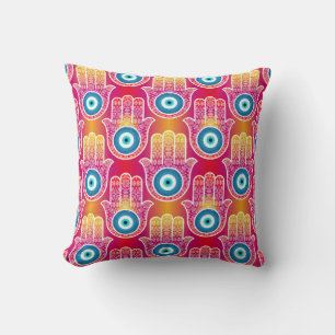 Mystische Hamsa: verziert nahtloses Design. Kissen