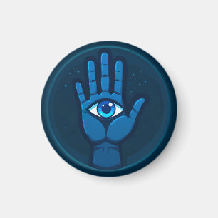 👁️ Mystische Hand mit Auge Spiritueller Wohndekor Magnet