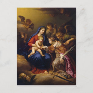 Mystische Heirat von St. Catherine Postkarte