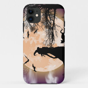 Mystische Hexe, schwarze Katze, Vollmond Case-Mate iPhone Hülle