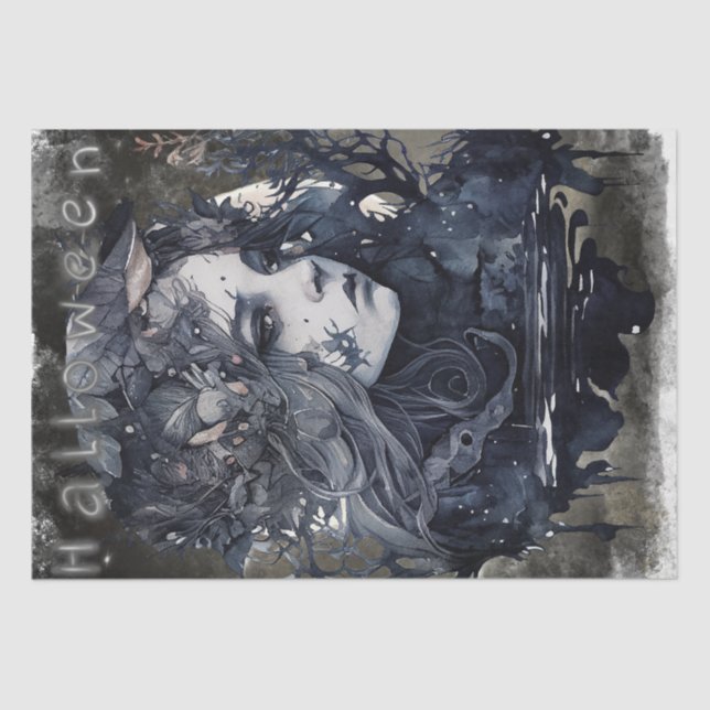 Mystische Hexe Seidenpapier (Vorderseite)