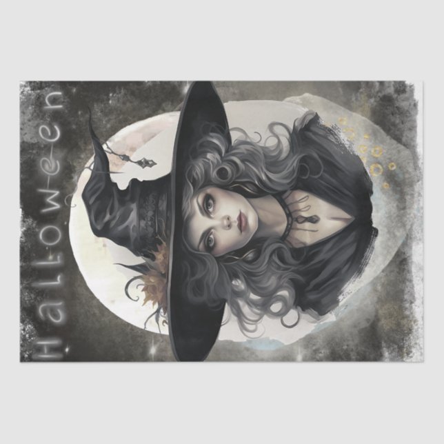 Mystische Hexe Seidenpapier (Vorderseite)