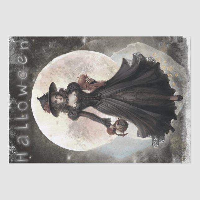 Mystische Hexe Seidenpapier (Vorderseite)
