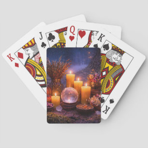Mystische Hexen-Kristallkugel-Kerzen Verzaubernd Spielkarten