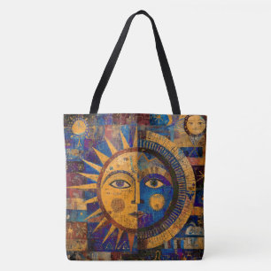 Mystische Himmelssonne Mond Alchemie Tasche