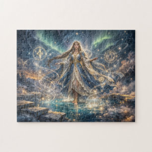 Mystische Himmelszauberin Goldene Fantasie