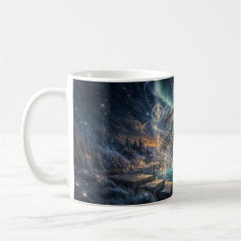 Mystische Himmelszauberin Tasse – Goldene Fantasie