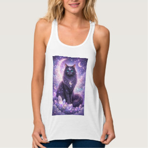 Mystische Himmlische Katzen Mond Galaxie Fantasie Tank Top