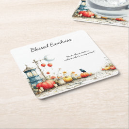 Mystische Jahreszeiten | Samhain Witchy Design Rechteckiger Pappuntersetzer