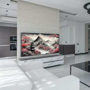 Mystische japanische Berge Poster