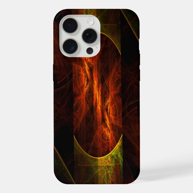 Mystische Jungle Abstrakte Kunst iPhone 15 Pro Max Hülle (Rückseite)