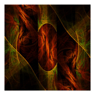Mystische Jungle Abstrakte Kunst Poster