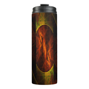 Mystische Jungle Abstrakte Kunst Thermosbecher