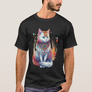 Mystische Katze Fantasy Kätzchen Esoterische Katze T-Shirt