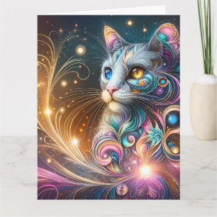 Mystische Katze - Fügen Sie Ihre besondere Nachric Karte