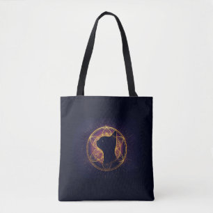 Mystische Katze innerhalb des heiligen Kreises Tasche