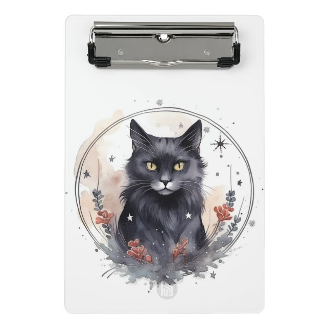 Mystische Katze Mini Klemmbrett (Vorderseite)