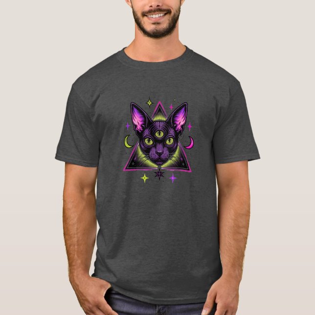 Mystische Katze T-Shirt (Vorderseite)