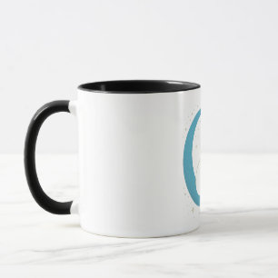 Mystische Katze unter dem blauen Mondhimmel Tasse