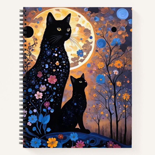 Mystische Katzen Notizbuch (Vorderseite)