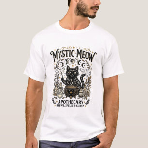 Mystische Katzenhexe Mystische Apotheke Katzen Vin T-Shirt