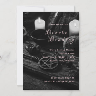 Mystische Kerzen-Ritual-Tisch-Hochzeit Einladung