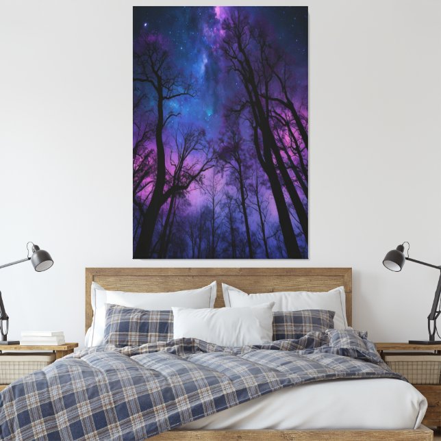 Mystische kosmische Leinwand Wald Kunst - Träumen (Insitu (Schlafzimmer))