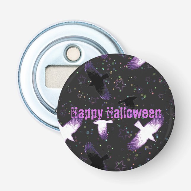 Mystische Krähen Flaschenöffner (Vorderseite)