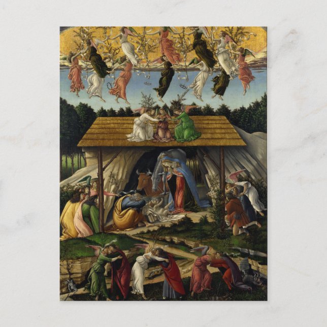 Mystische Krippe von Sandro Botticelli Postkarte (Vorderseite)