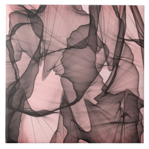 Mystische Lage aus Chiffonschals Schwarz und Rosa Fliese
