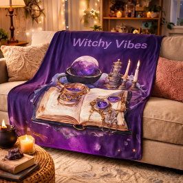 Mystische Lila Kristalle und Inspiriertes Tarot Sherpadecke