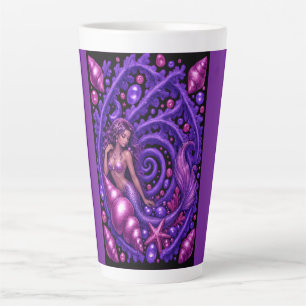 Mystische lila Meerjungfrau Fantasy-Kunst   Magisc Milchtasse