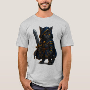 Mystische Magier-Katze – Fantasy-Zauberer-Umhang-T T-Shirt