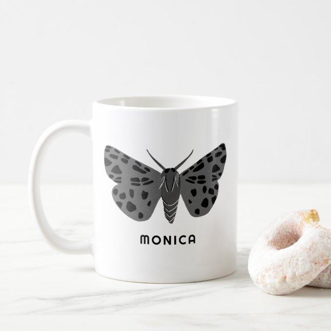 Mystische Magische Motten CUSTOM Niedliche Insekte Kaffeetasse (Mit Donut)