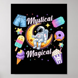 Mystische magische Retro-Ästhetik-Weltraum Männer Poster