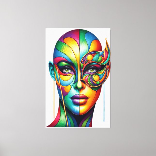 Mystische Maske Leinwanddruck (Vorderseite)