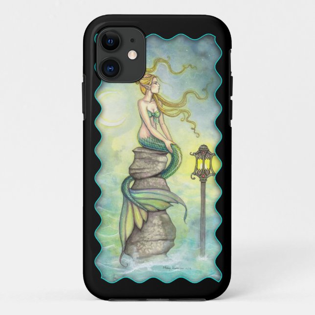Mystische Meerjungfrau und Laternenfantasy Art Case-Mate iPhone Hülle (Rückseite)