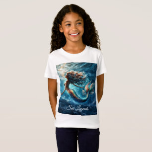 Mystische Meerjungfrauenkunst - farbenfrohe Schwan T-Shirt
