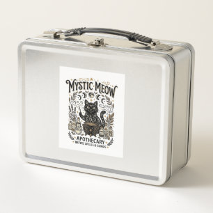 Mystische Meow-Katze Hexenhaft Mystische Apotheke  Metall Brotdose
