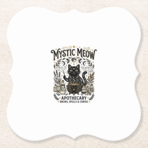 Mystische Meow-Katze Hexenhaft Mystische Apotheke  Untersetzer