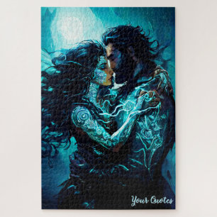 Mystische mondbeschienene Liebesfantasie-Romantik