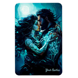 Mystische mondbeschienene Liebesfantasie-Romantik Magnet