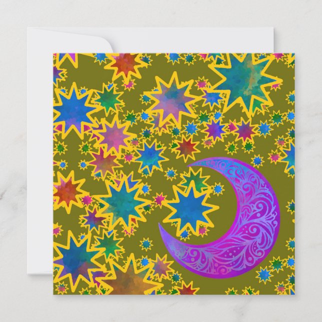 Mystische Mondernte Karte (Vorderseite)