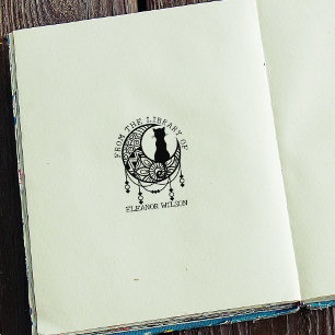 Mystische Mondkatze aus der Bibliothek von Gummistempel